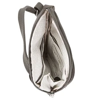 Travelon Essentials Travelon Sac à bandoulière antivol asymétrique mini - Fumée