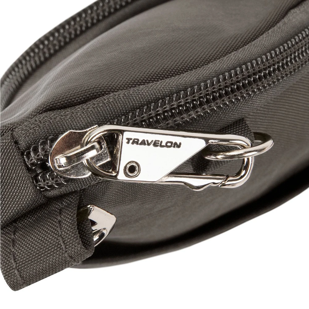 Travelon Essentials Travelon Sac à bandoulière antivol asymétrique mini - Fumée