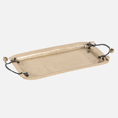 Eleanor Satin Gold Rectangular Tray