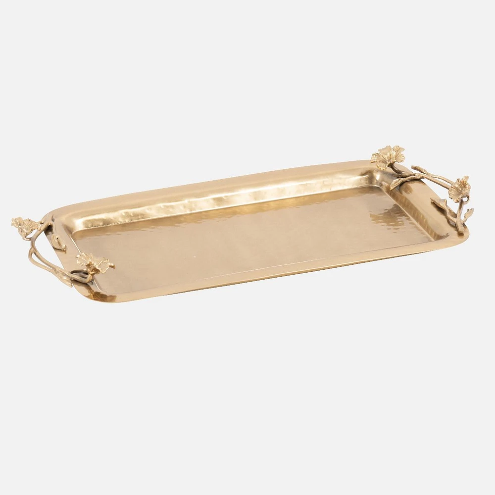 Eldora Satin Gold Rectangular Tray