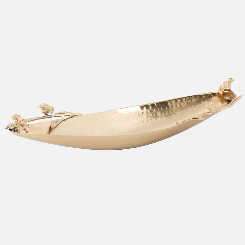 Eldora Satin Gold Boat-Shaped Tray