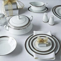 Crestwood Platinum Dinner Plate by Noritake