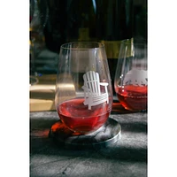 Set of 6 Muskoka Chair Stemless Glasses by Cuisivin