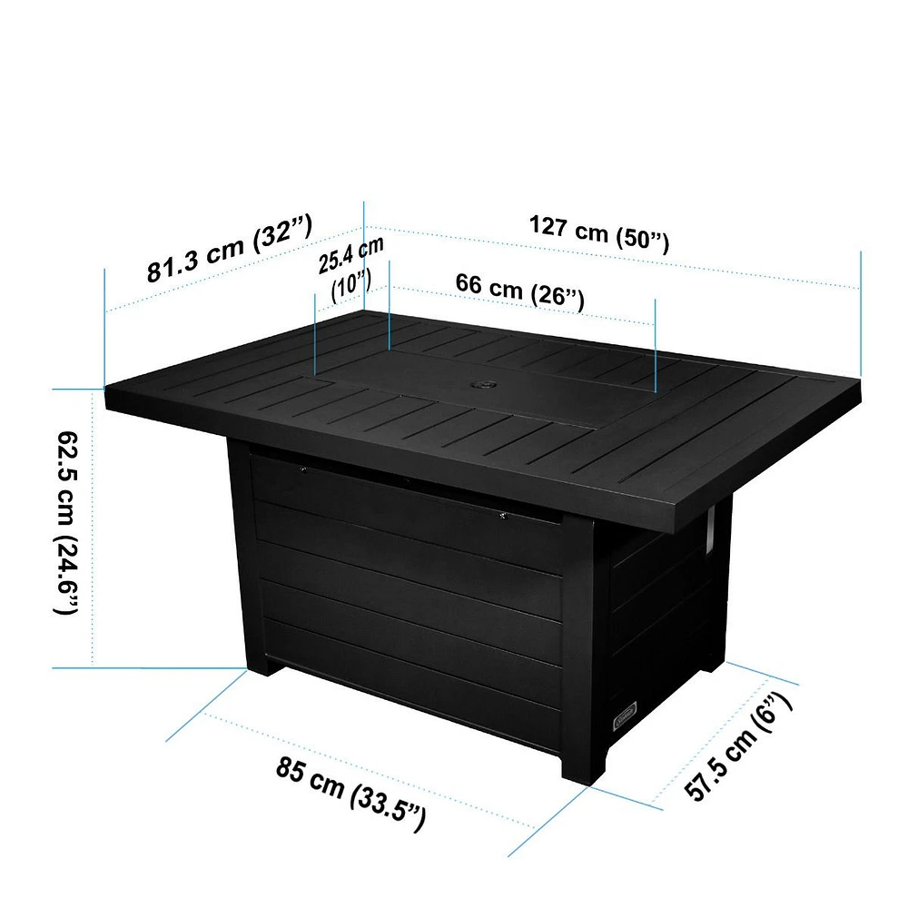 Foyer sur table « Serenity » - Onyx noir par Sunbeam
