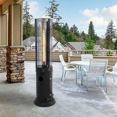 Sierra Onyx Glass Tube Patio Heater by Sunbeam