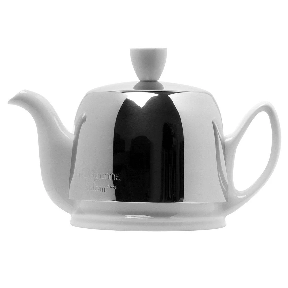 Degrenne Paris Salam White Teapot With Mirror Lid