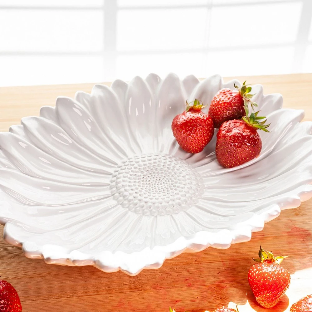 Oval Flower Platter - 8.5” x 11.5" 