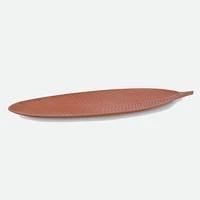 Rust Leaf Platter Decor