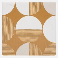 Set of 4 Geo Yellow and Ocher Coasters