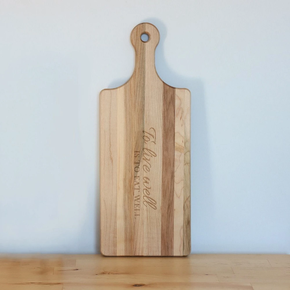 Maple Reversible Cutting Board with Handle by CL CUISILUXE