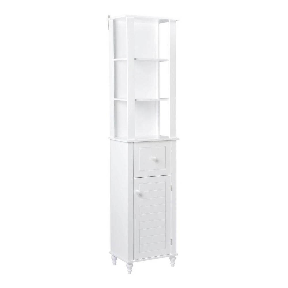 Alexa Tall Cabinet - White