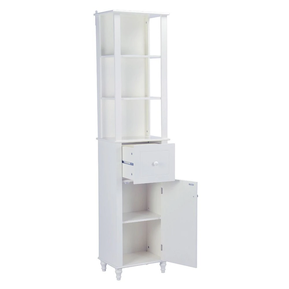 Alexa Tall Cabinet - White