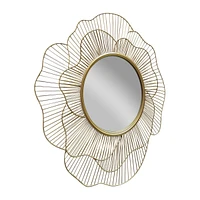 Miroir fleur « Anais » Or