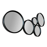 Annette round Mirrors - Black