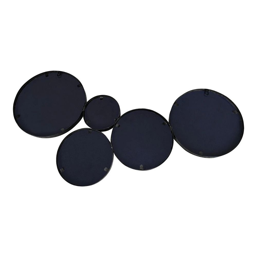 Annette round Mirrors - Black