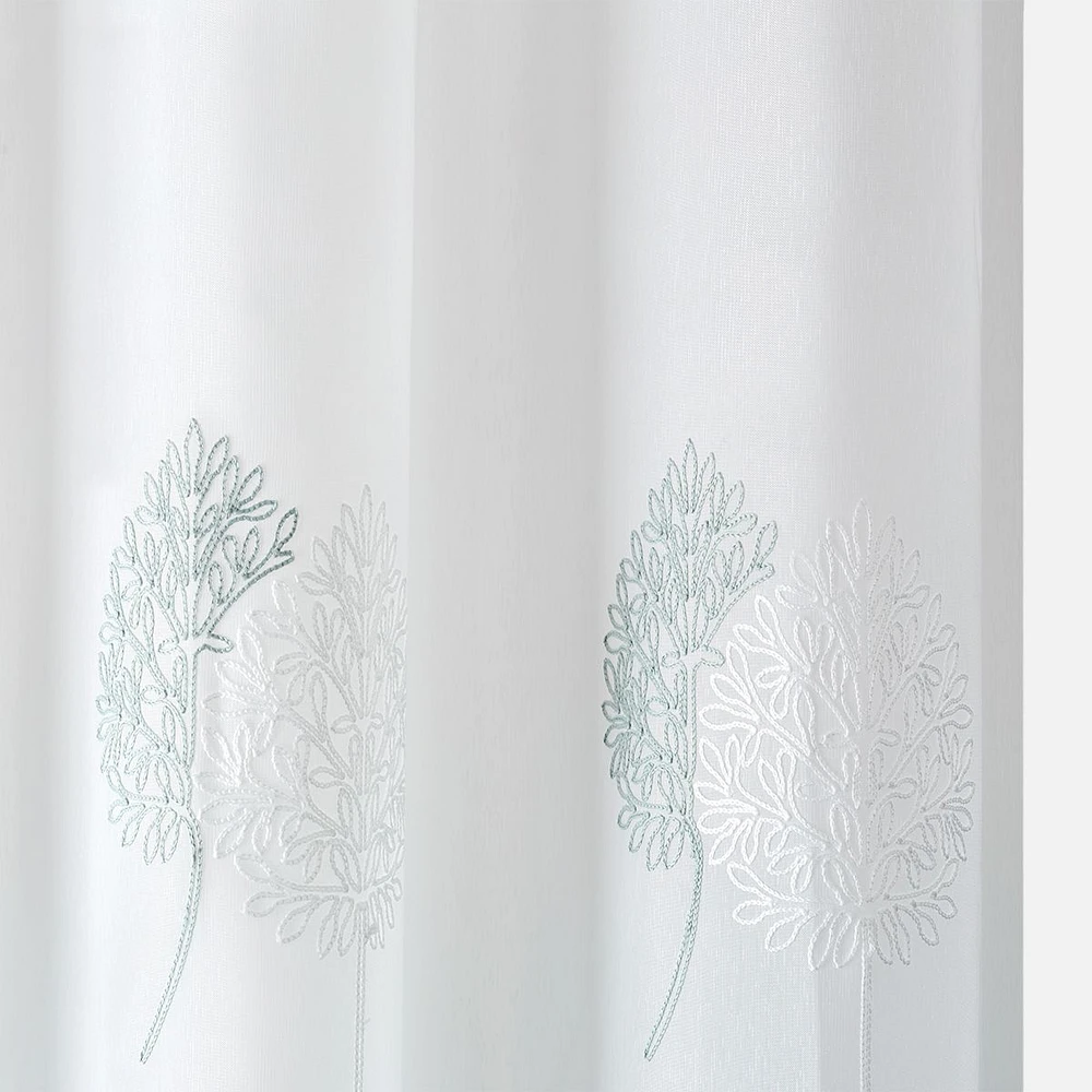 Aura Embroidered Grommet Curtain