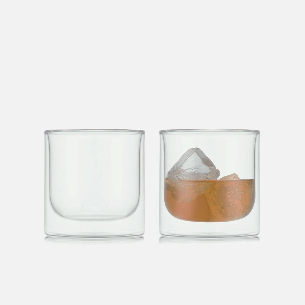 Skal Set of 2 Double Wall Whisky Glasses by Bodum