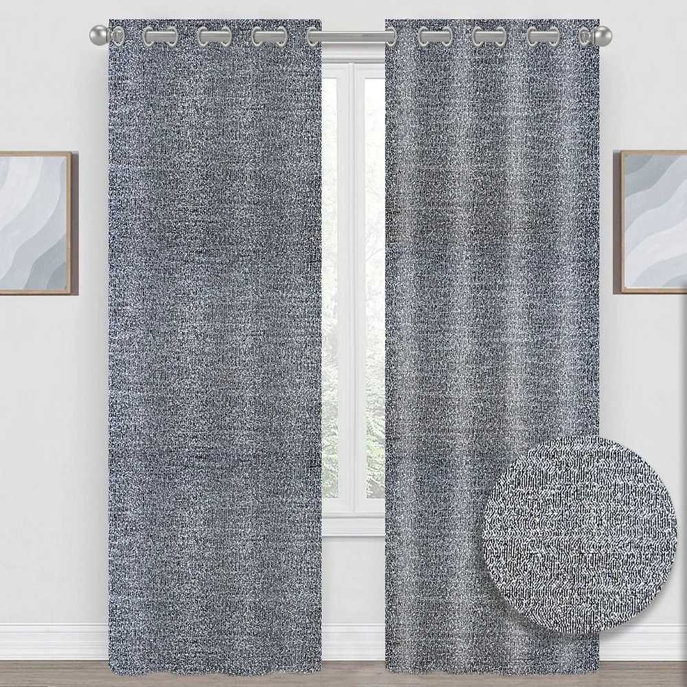 Burbank Jacquard Grommet Curtain