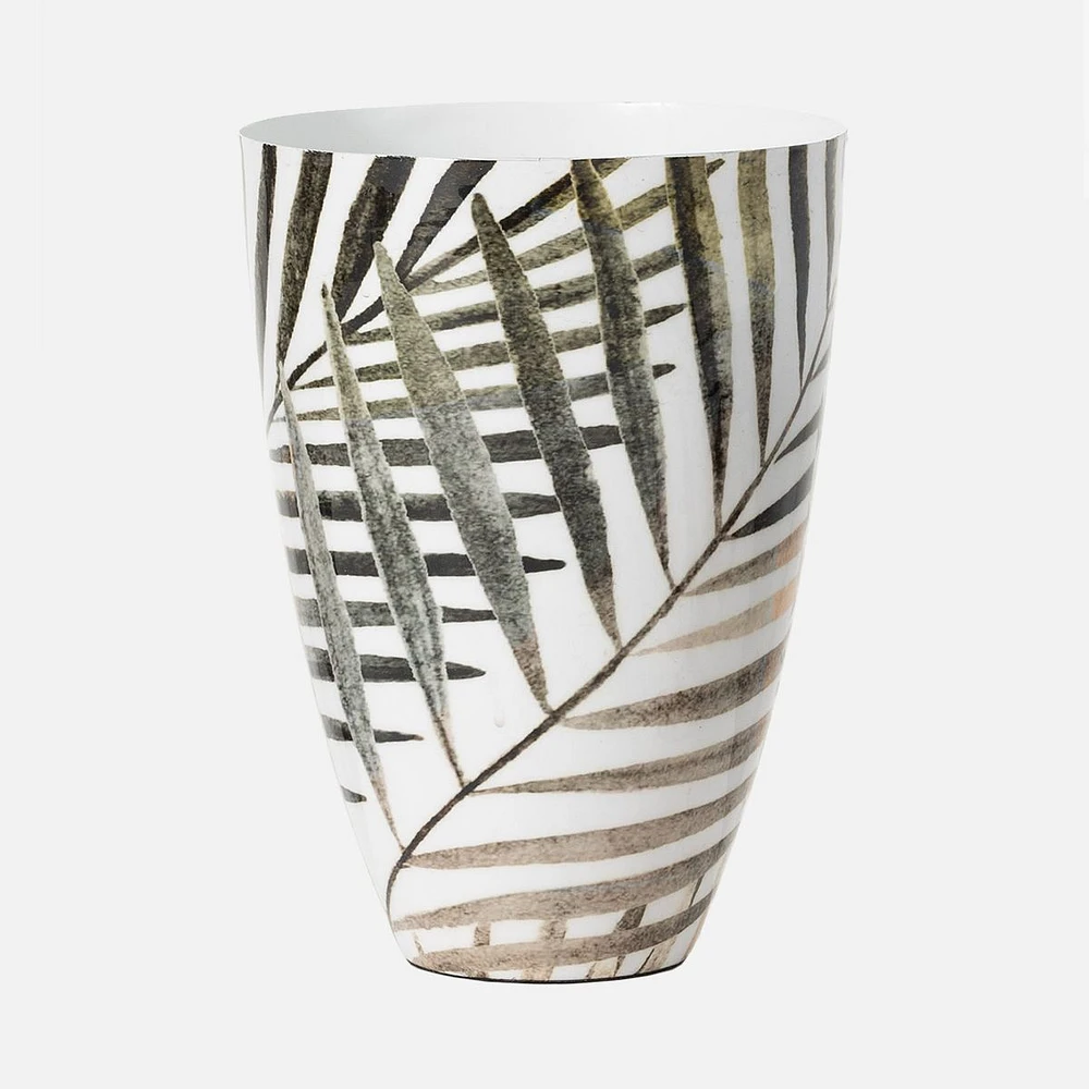 Tropical Patterned Container - 8.75''