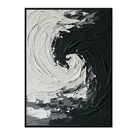 Continuum Black and White Abstract Painting