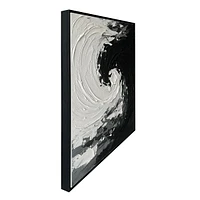 Continuum Black and White Abstract Painting