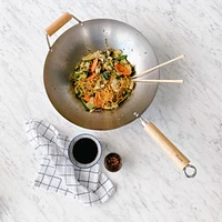 Wok en acier au carbone de 34 cm Dexam