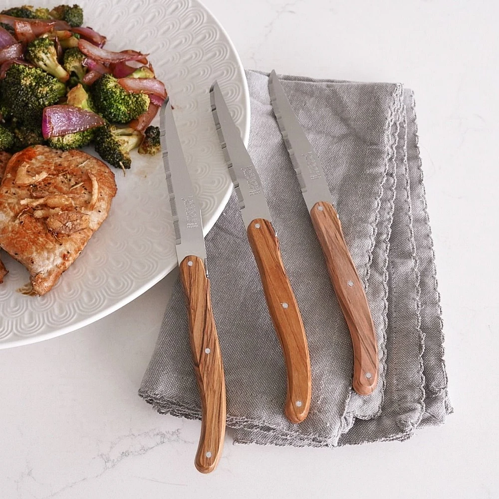 Ensemble de 6 couteaux à steak Laguiole par Jean Dubost