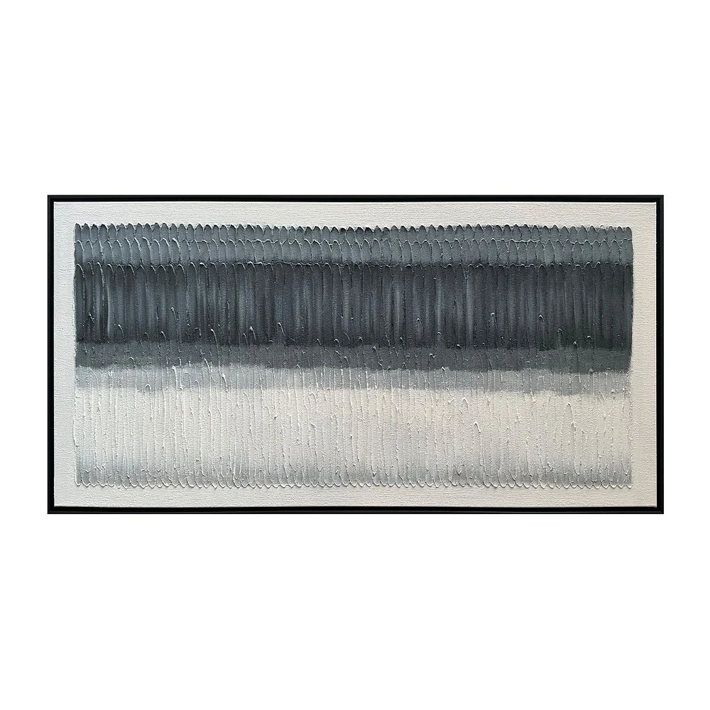 Expansion Black and White Abstract Painting