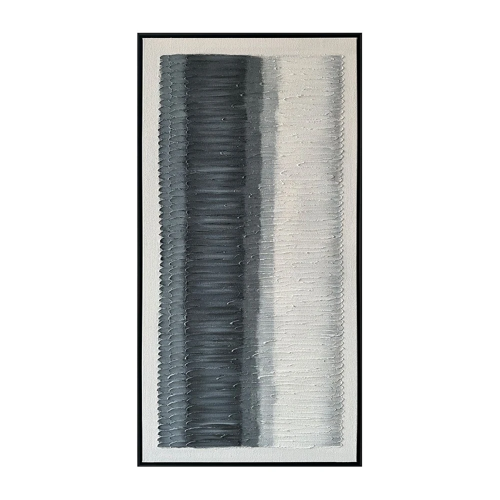 Expansion Black and White Abstract Painting