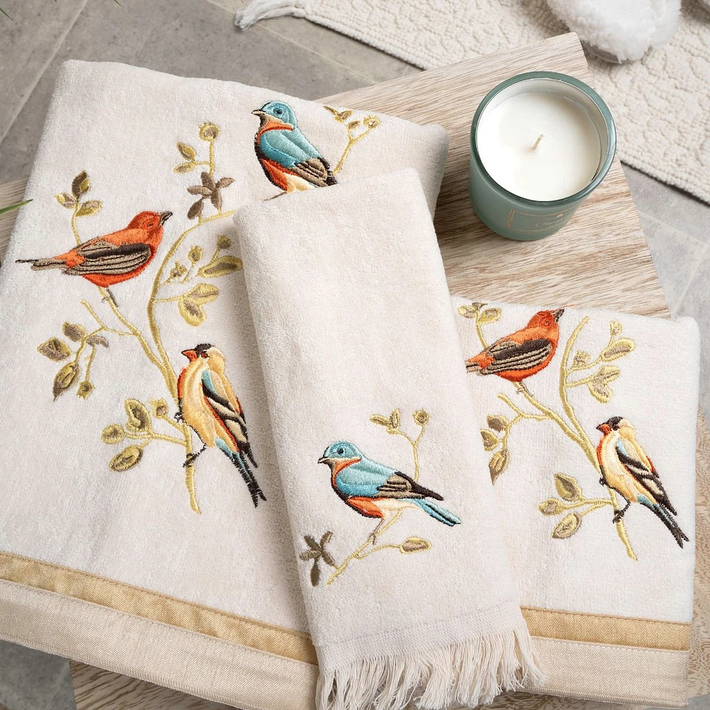 Gilded Birds Bath Towel by Avanti