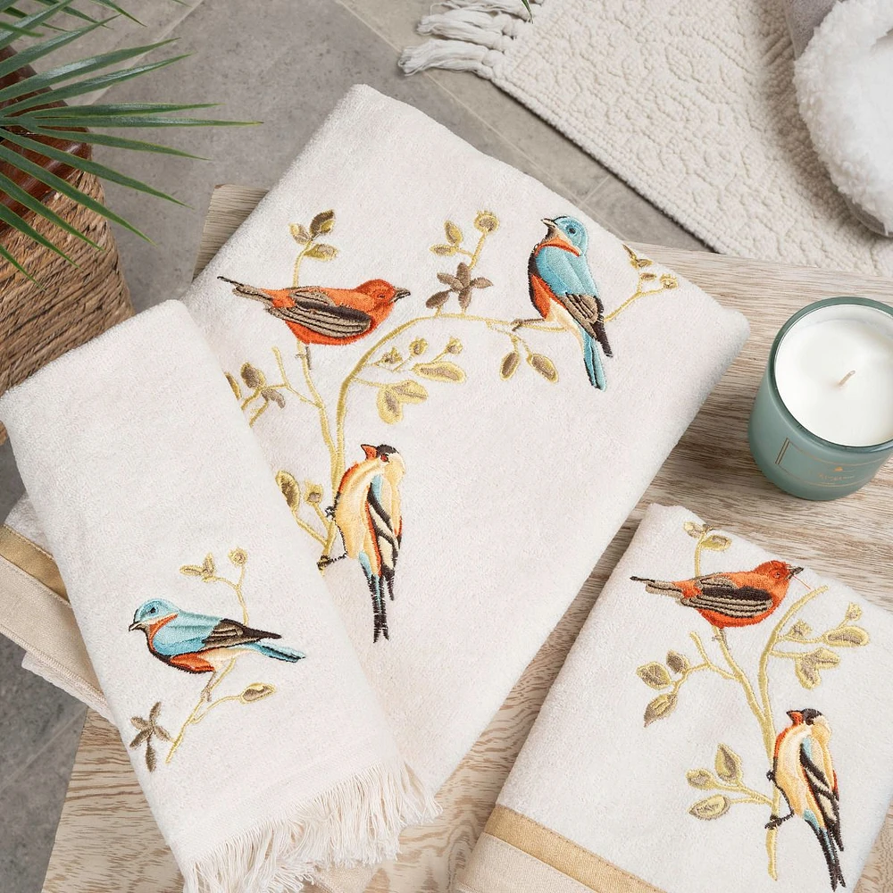 Gilded Birds Bath Towel by Avanti