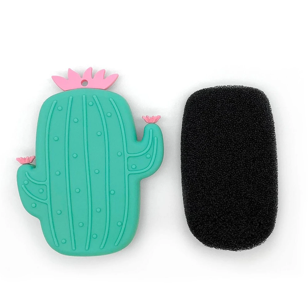 Brosse et éponge en forme de cactus par Gourmet OMG!