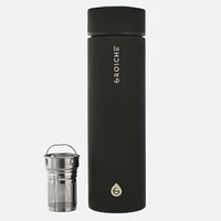 Grosche Chicago Black Stainless Steel Tea and Water Infuser Bottle