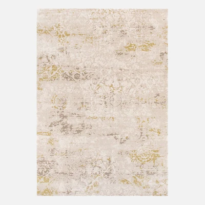 Hawthorne Harmony Carpet - Beige/Lime (5'3" x 7'7")