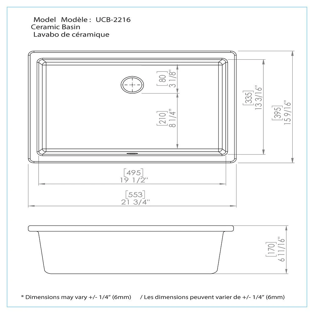 Ilsa Undermount Ceramic Basin