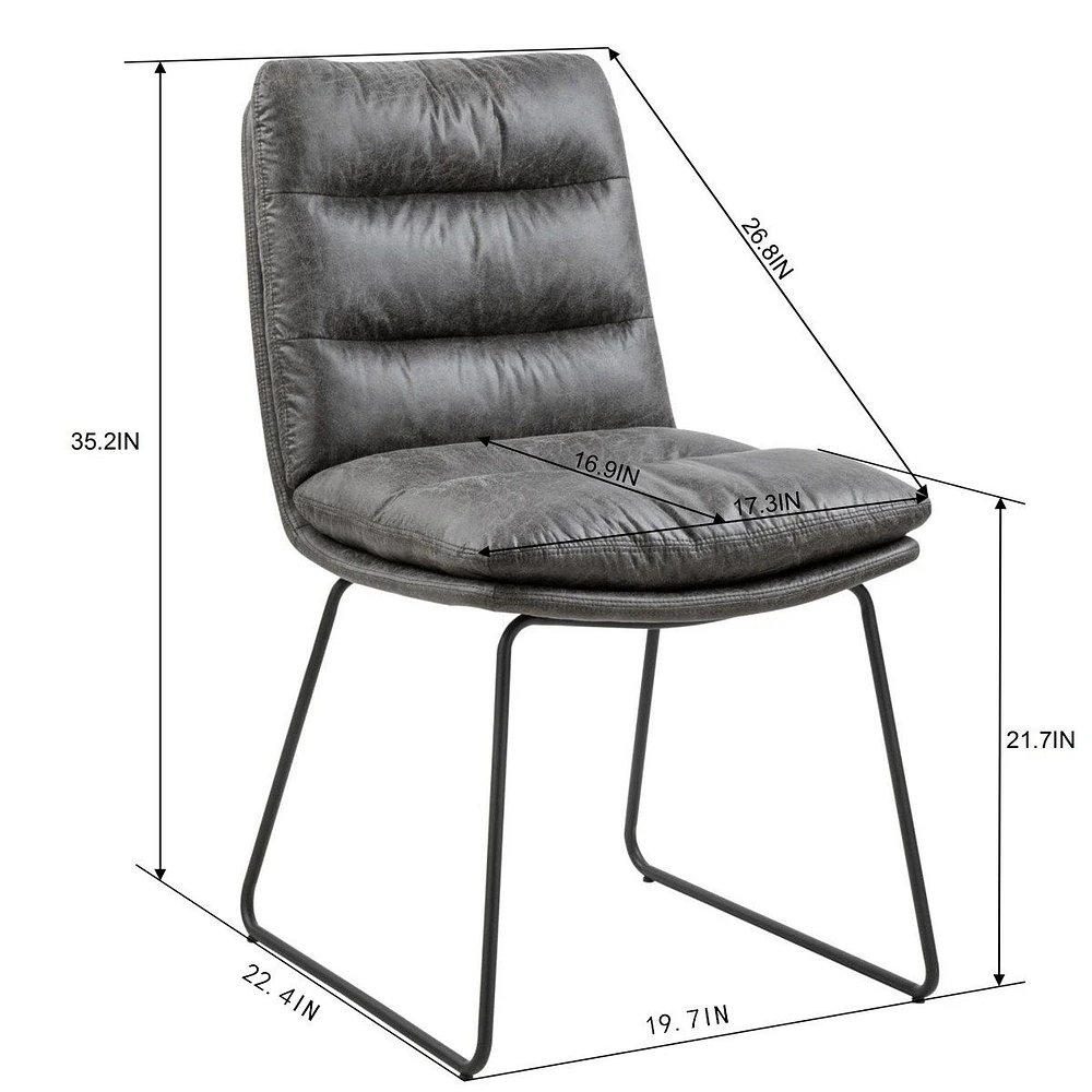 Ensemble de salle à manger rond avec chaises grises, ensemble de 3 - Noir