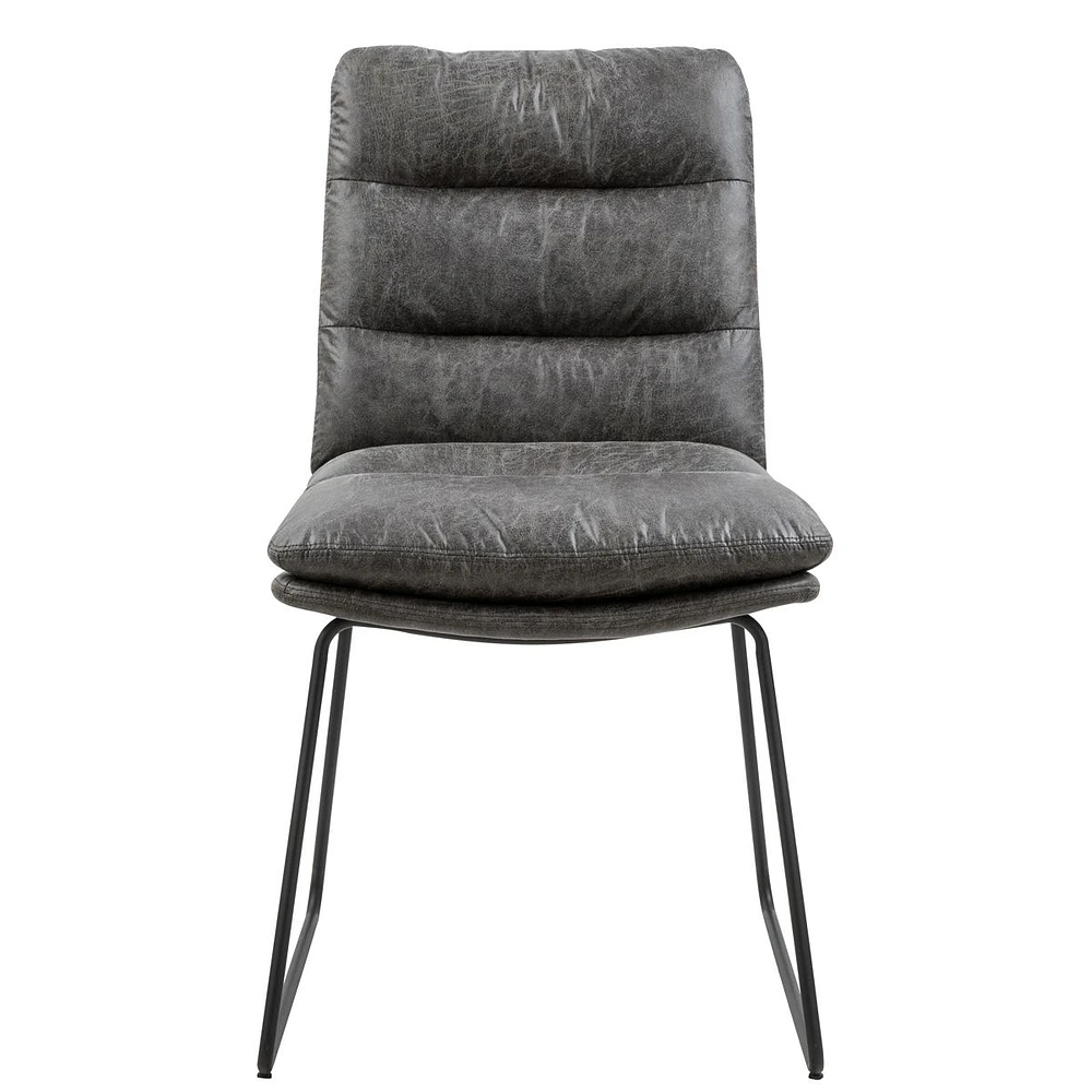 Ensemble de salle à manger en marbre avec chaises grises, ensemble de 5