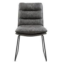 Ensemble de salle à manger en marbre avec chaises grises, ensemble de 5