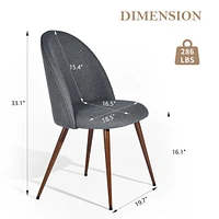 Set of 2 Grey Dining Chairs by Maison Classique