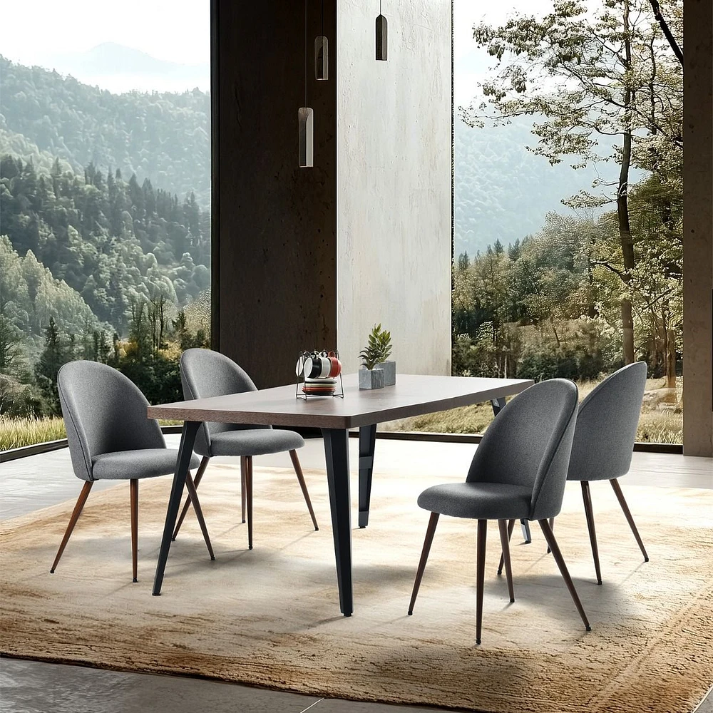 Set of 2 Grey Dining Chairs by Maison Classique