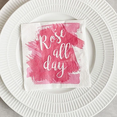 Rose All Day Cocktail Paper Napkins