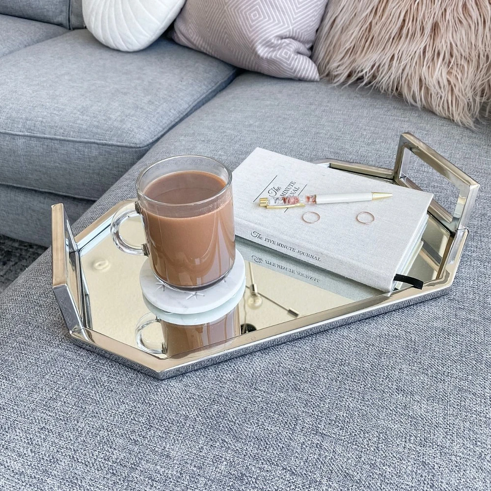 Plateau miroir oblong