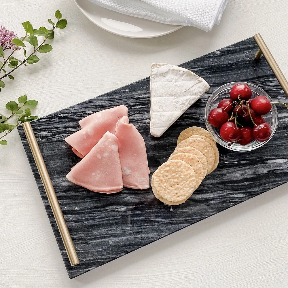 Black Marble Serving Board by Natural Living