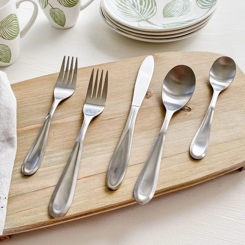 Cilano 20-Piece Flatware Set by David Shaw – Satin Finish