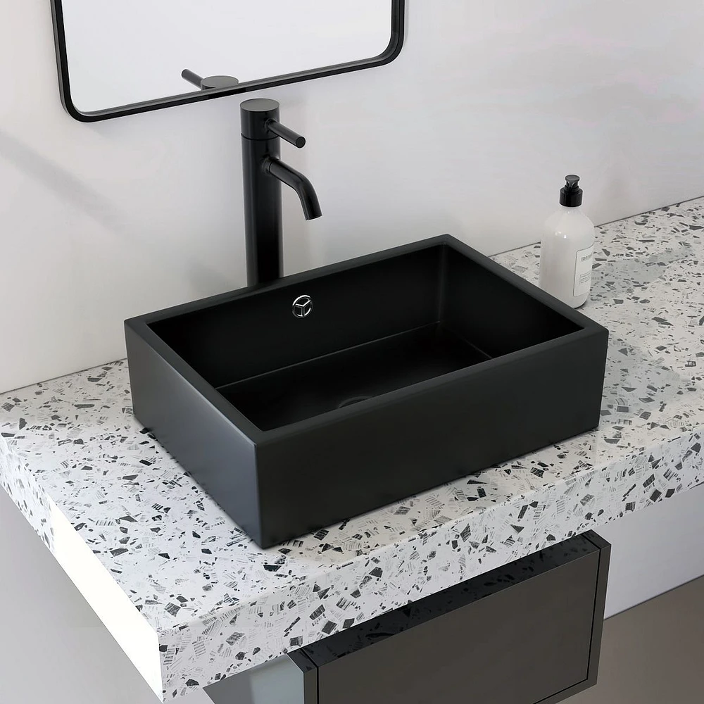 Jaxson lavabo en céramique posé