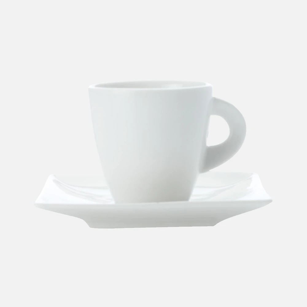 West Meets East Espresso Cup and Square Saucer by Maxwell & Williams