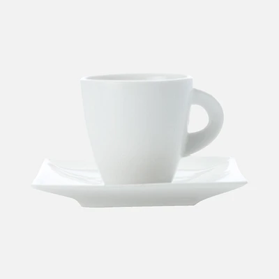 West Meets East Espresso Cup and Square Saucer by Maxwell & Williams