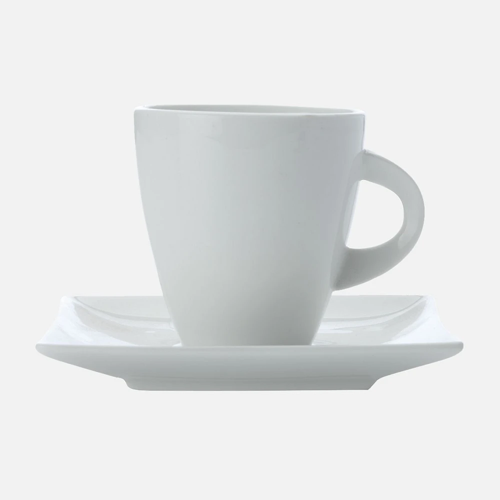 West Meets East Square Coffee/Tea Cup and Square Saucer by Maxwell & Williams