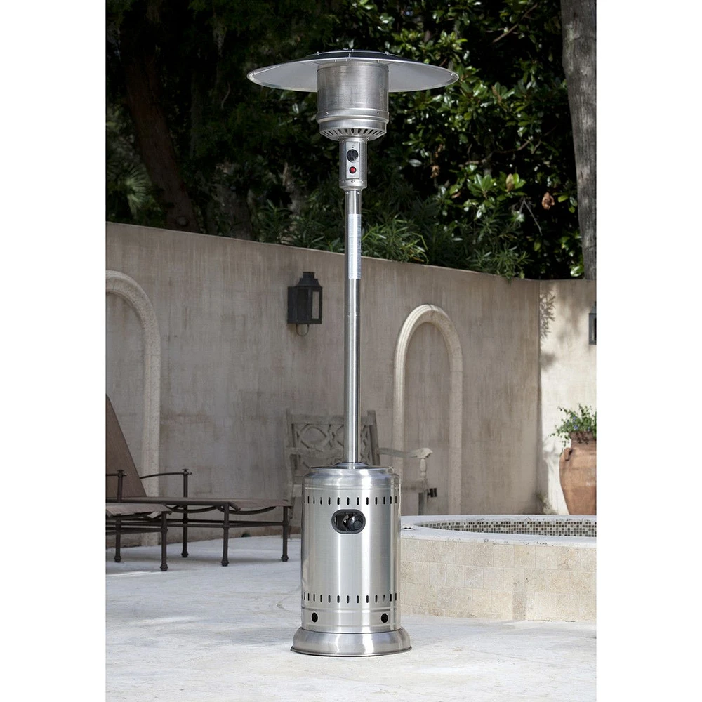 Chauffe-patio en acier inoxydable