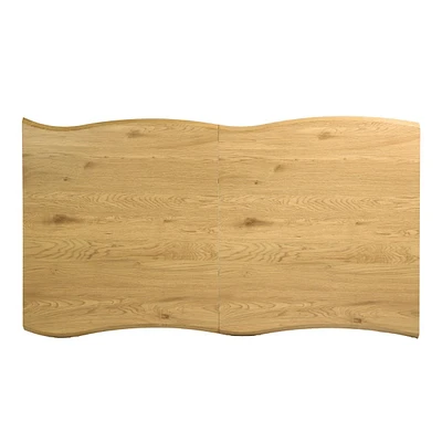 Table à manger moderne de 63 po avec bord ondulé